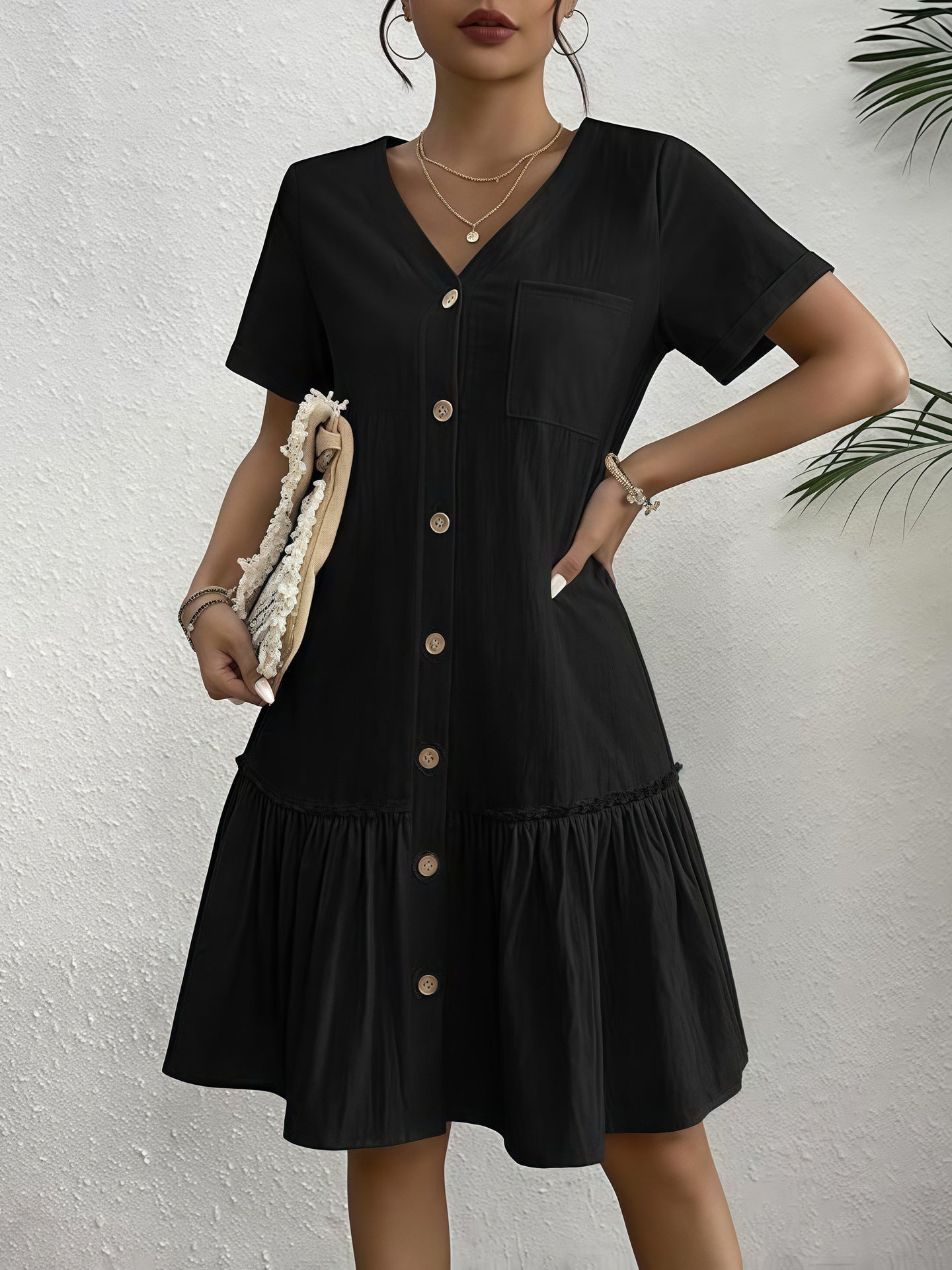 Tessa Relaxed Button-Front Dress