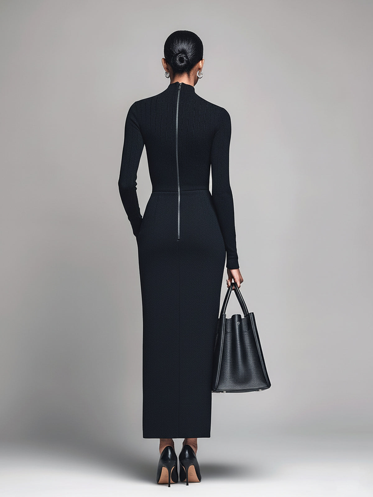 Georgiana™ Turtleneck Bodycon Maxi Dress