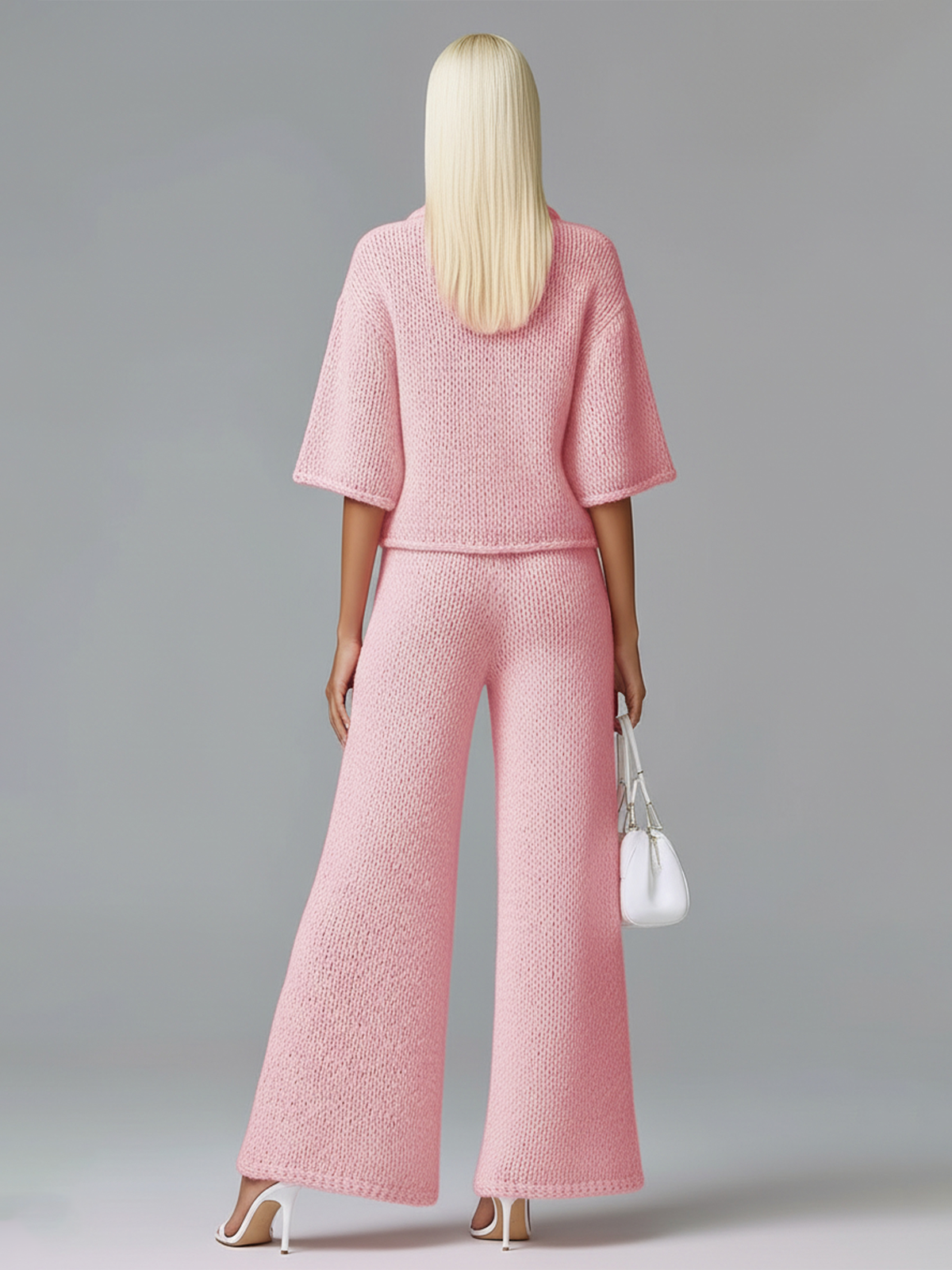 Keturah™ Lapel Zip Knit Two-Piece Set