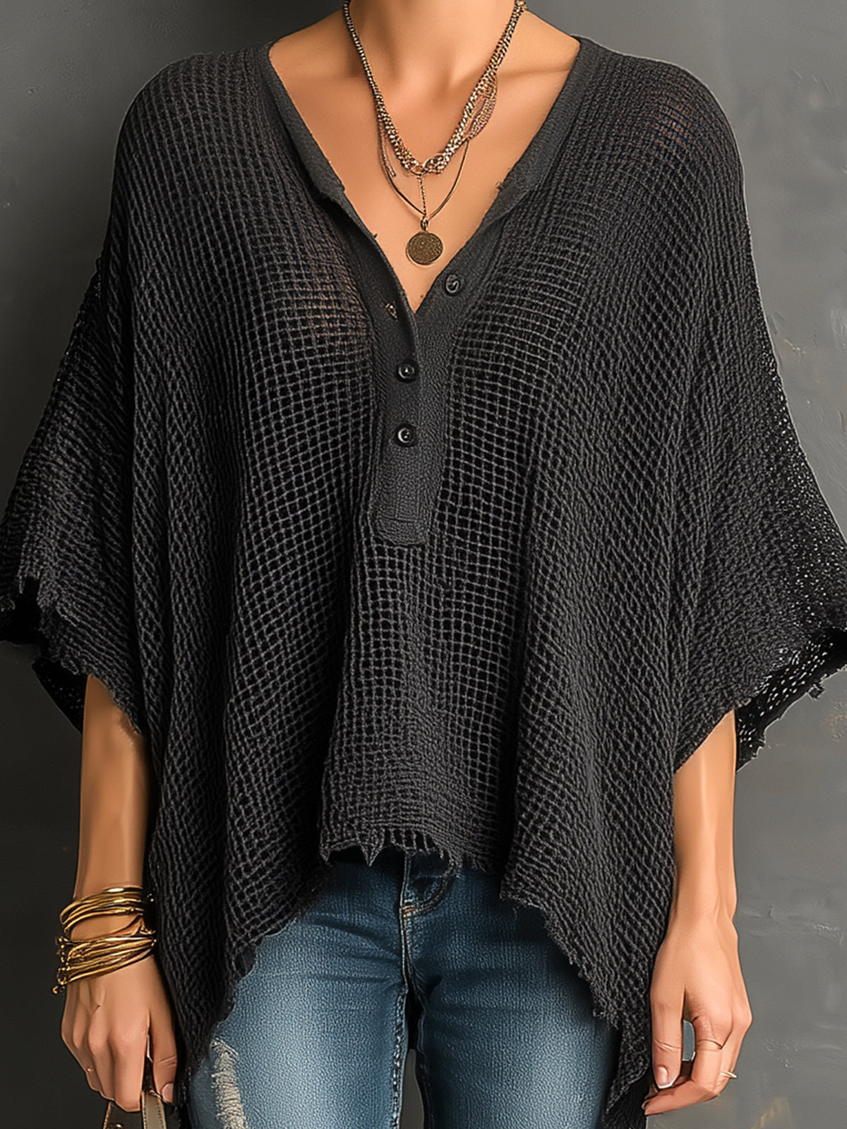 Ariadne™ Batwing Henley Sweater