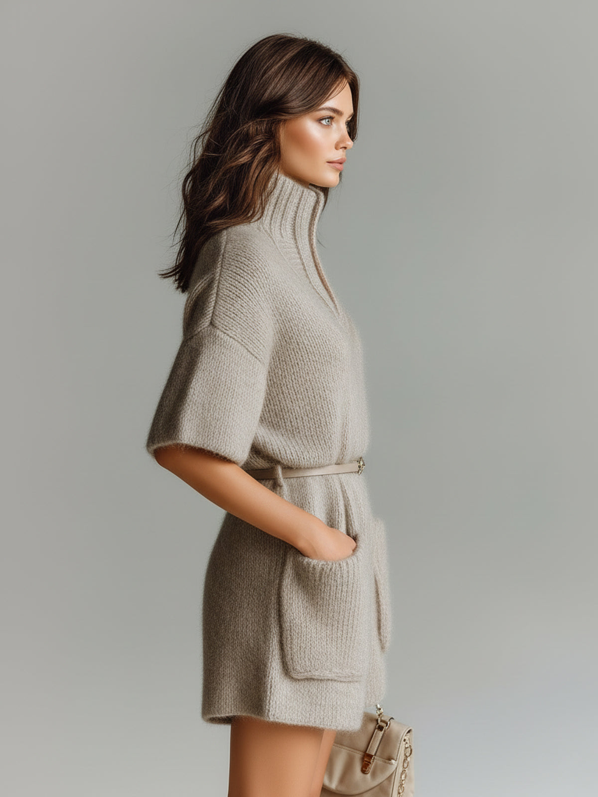 Odile™ Belted Fuzzy Knit Romper