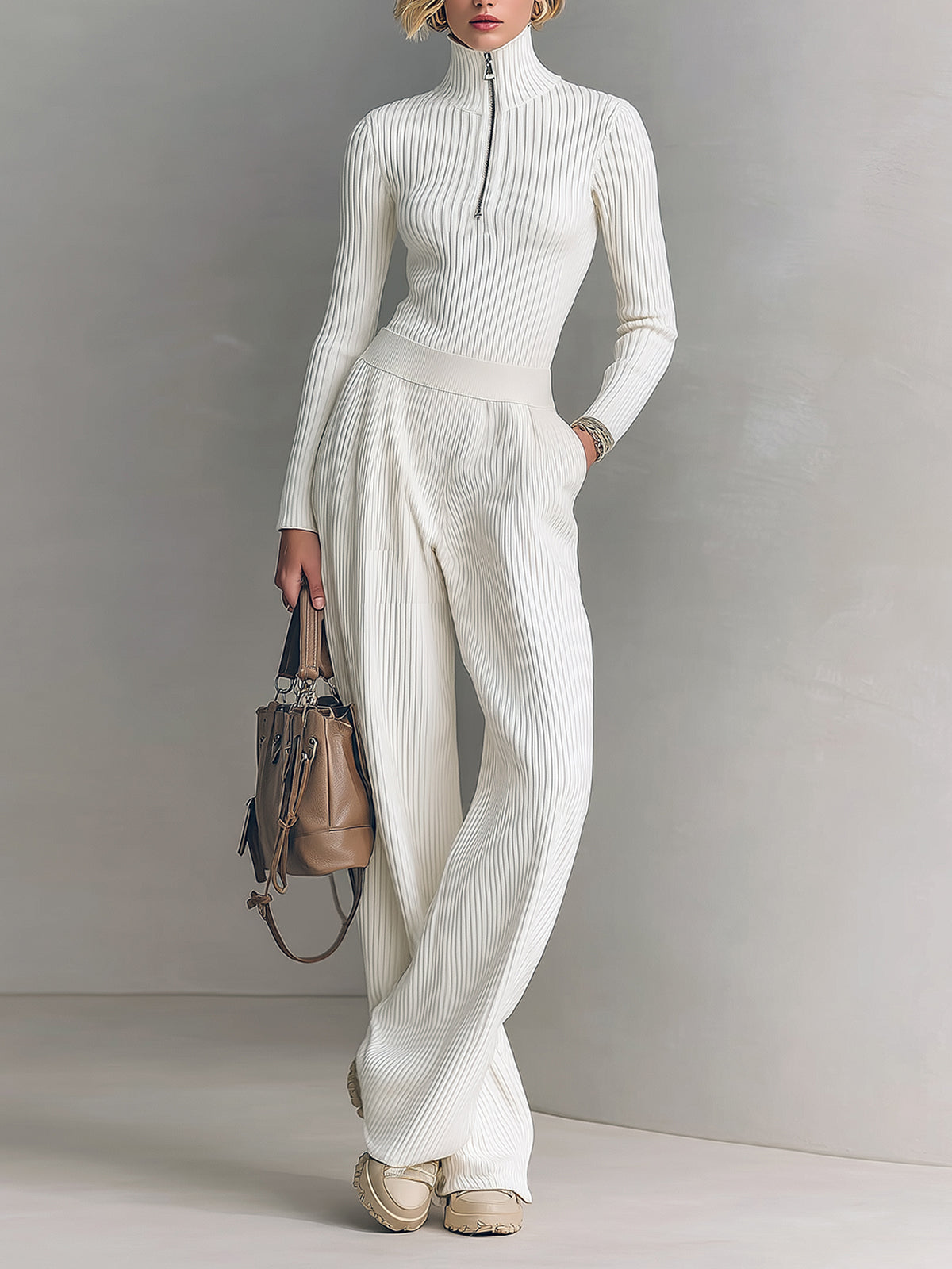 Katriona™ Mock Neck Knit Two-Piece Set