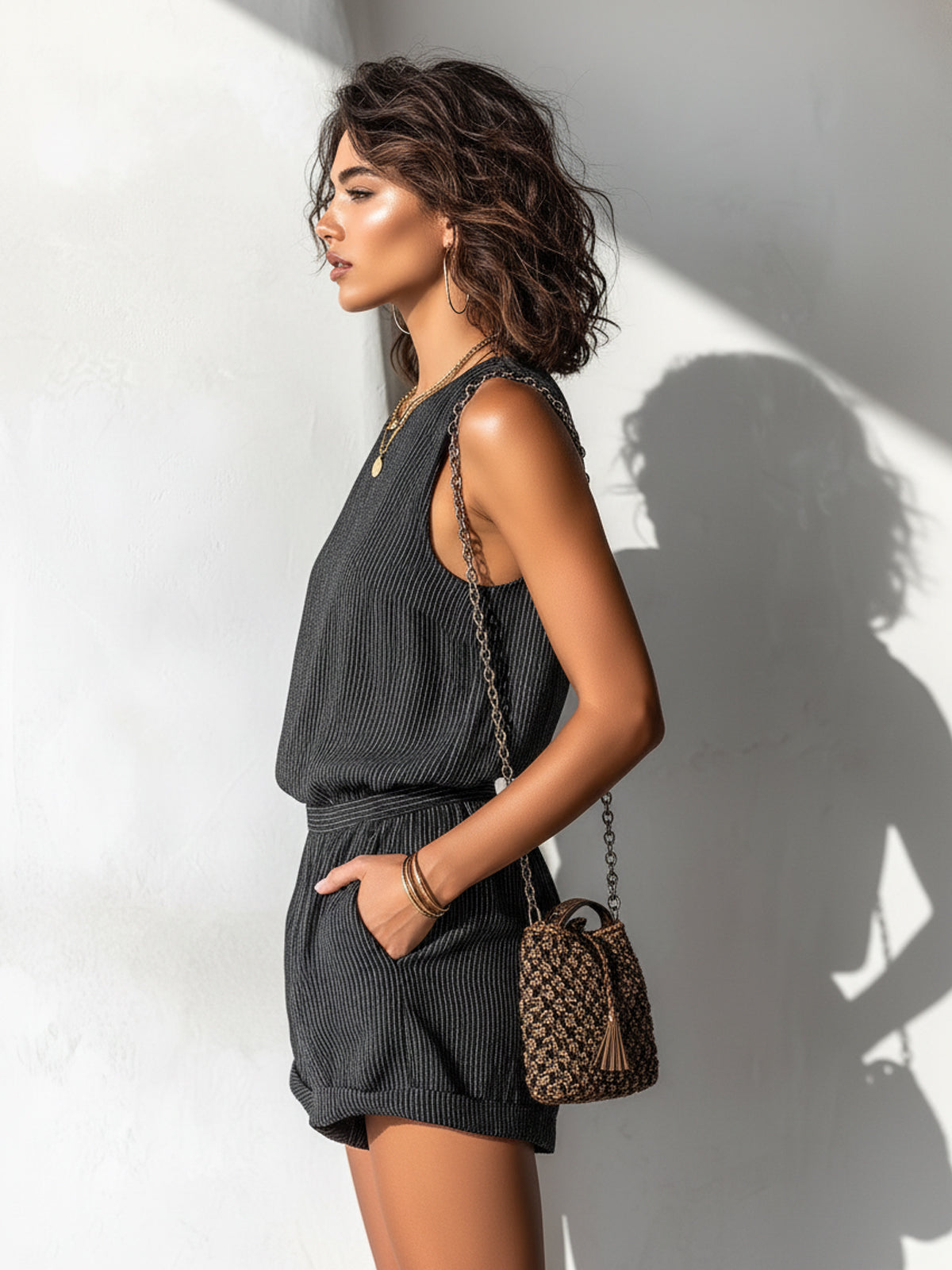 Kalina™ Striped Linen Romper