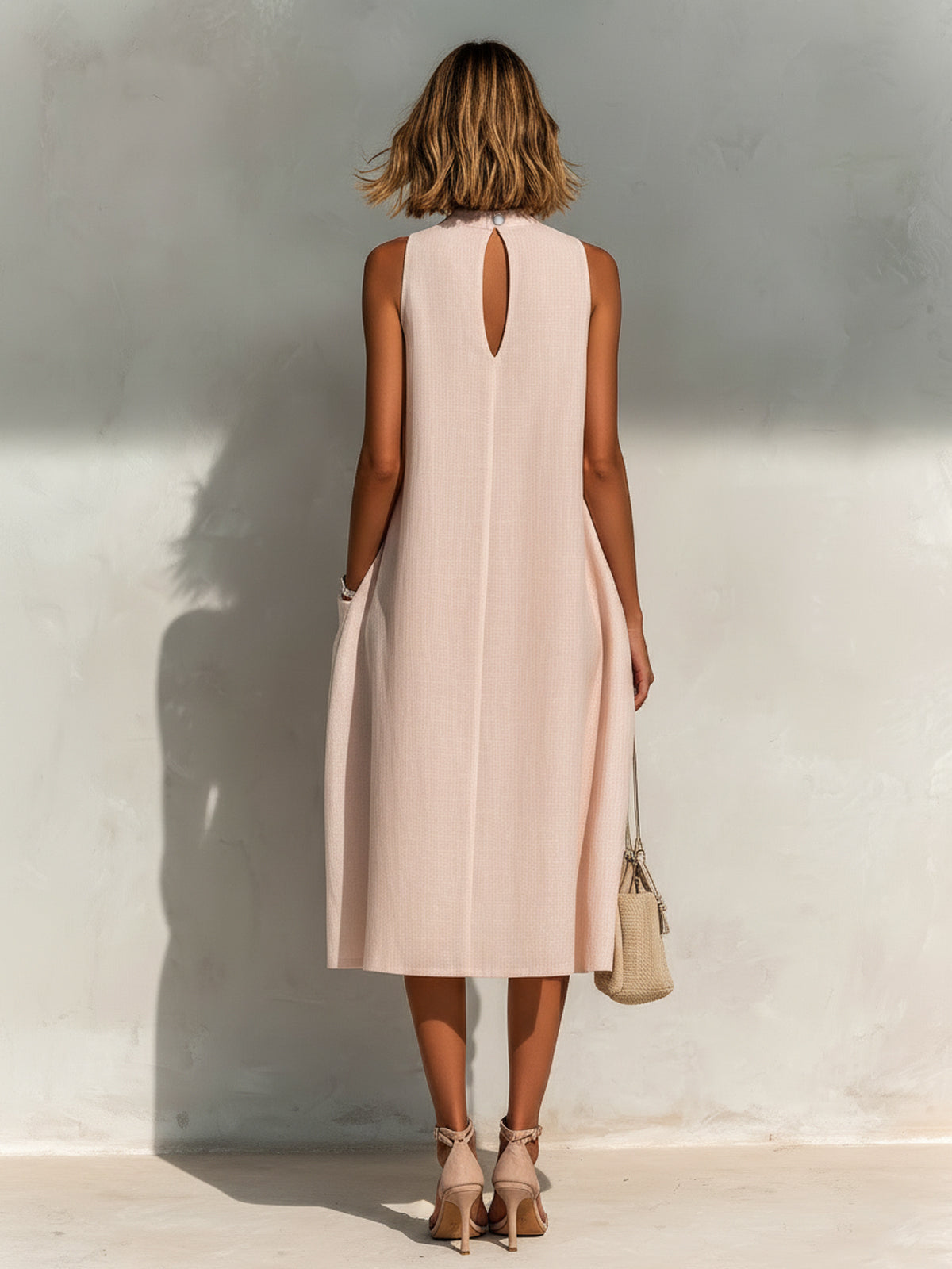 Eleonore™ Pleated Linen Midi Dress