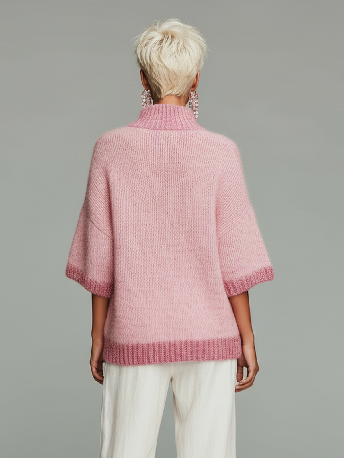 Cressida™ Pink Zip Knit Sweater