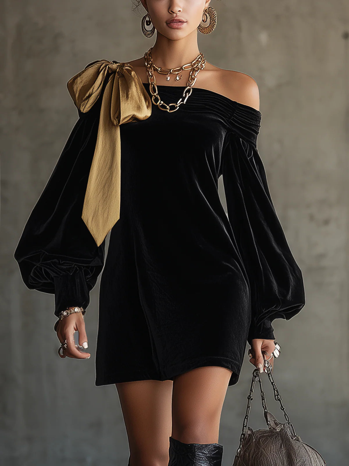 Noelle Off-Shoulder Mini Dress