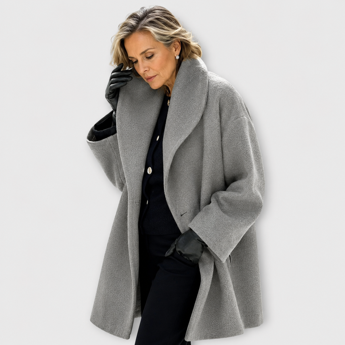 Brigitta™ | Oversized Wide-Collar Winter Coat