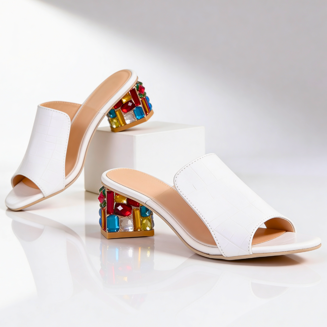 Margaux | Jewel Heel Slides