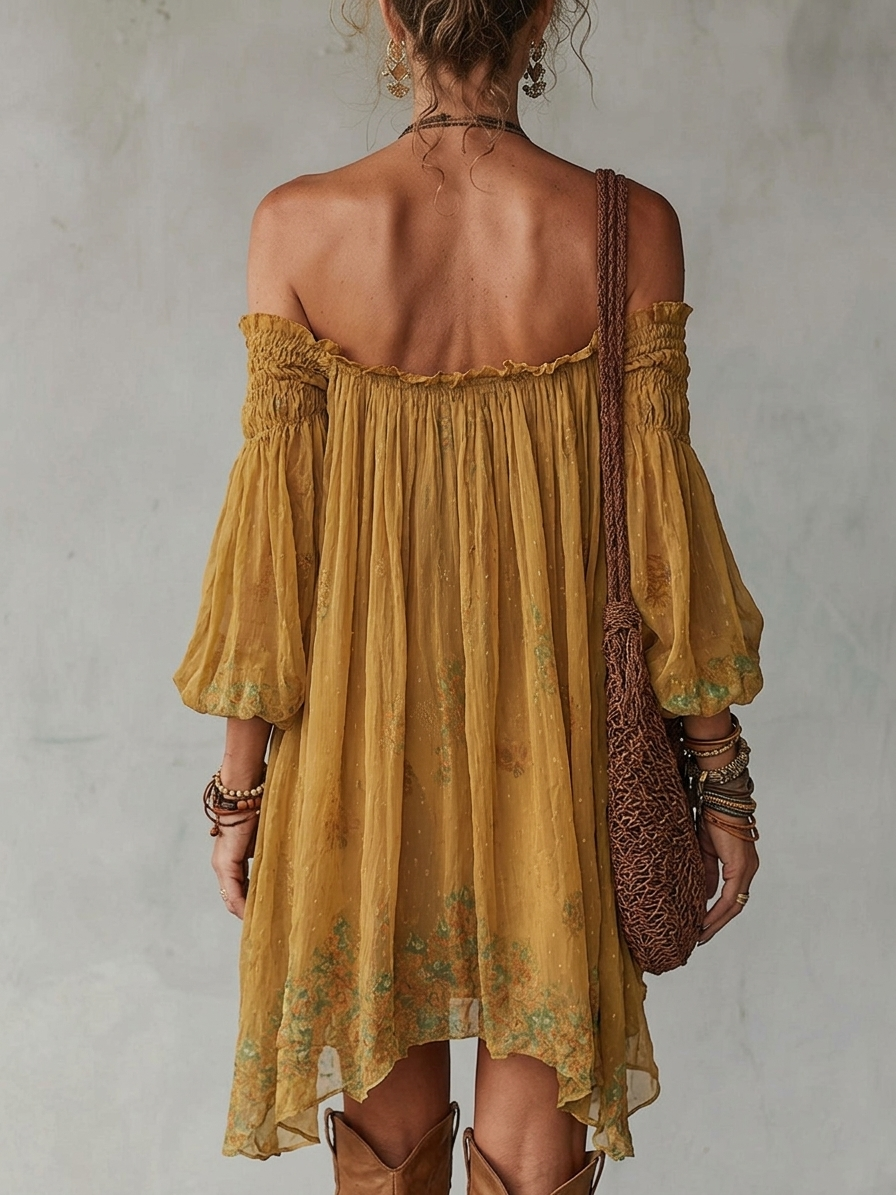 Mira Off-Shoulder Mini Dress