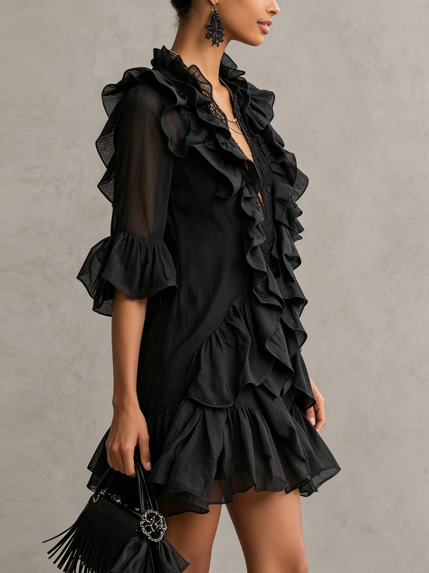 Mara Ruffled Mini Dress