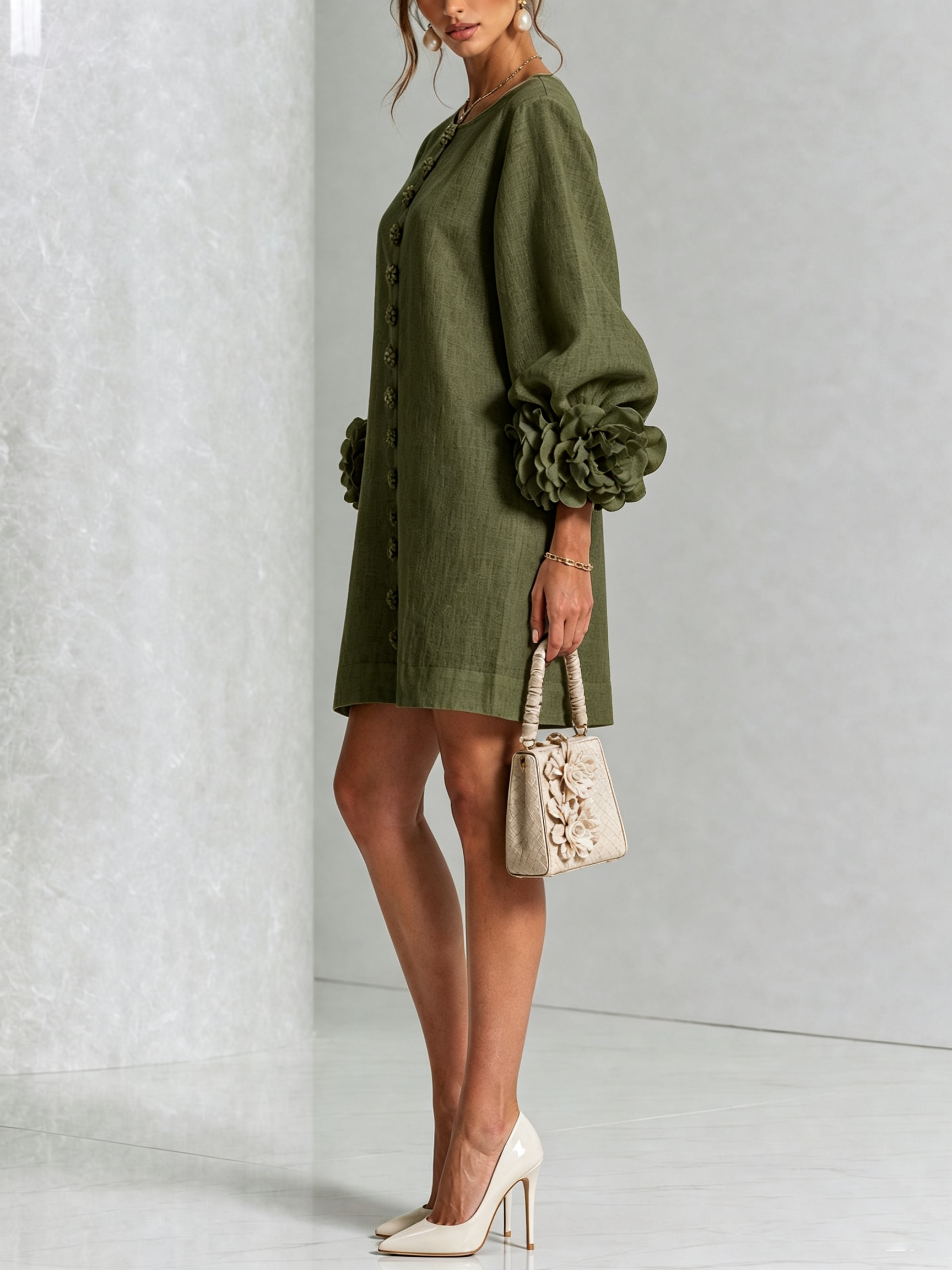 Talia Button Mini Dress