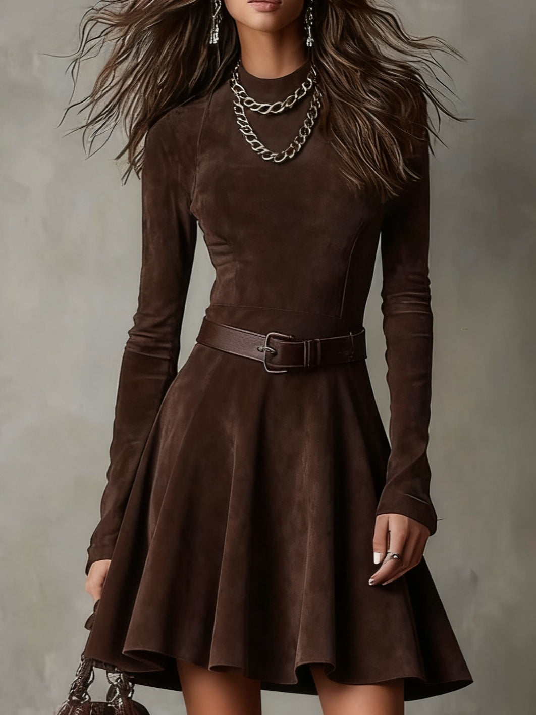 Kaia Mock Neck Mini Dress