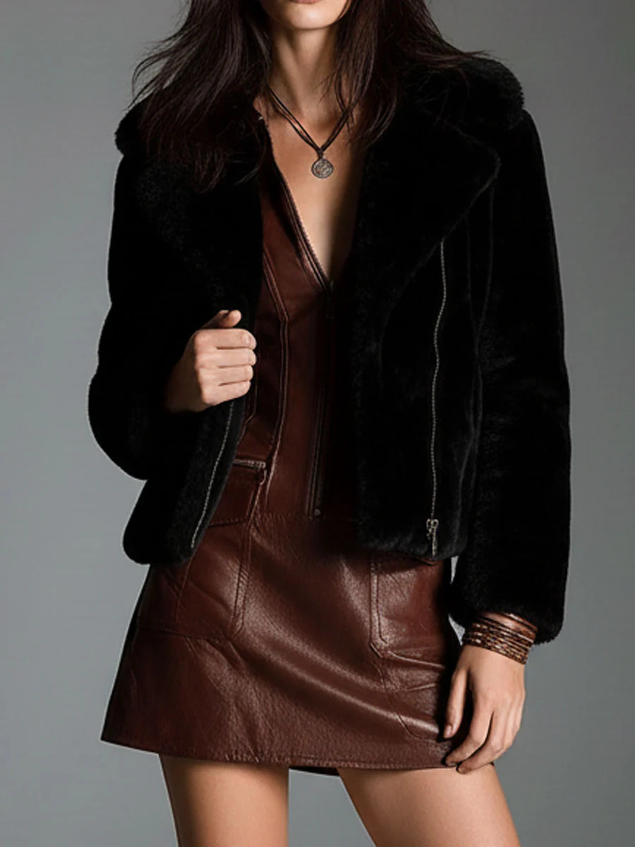 Mara Zip-Front Mini Dress