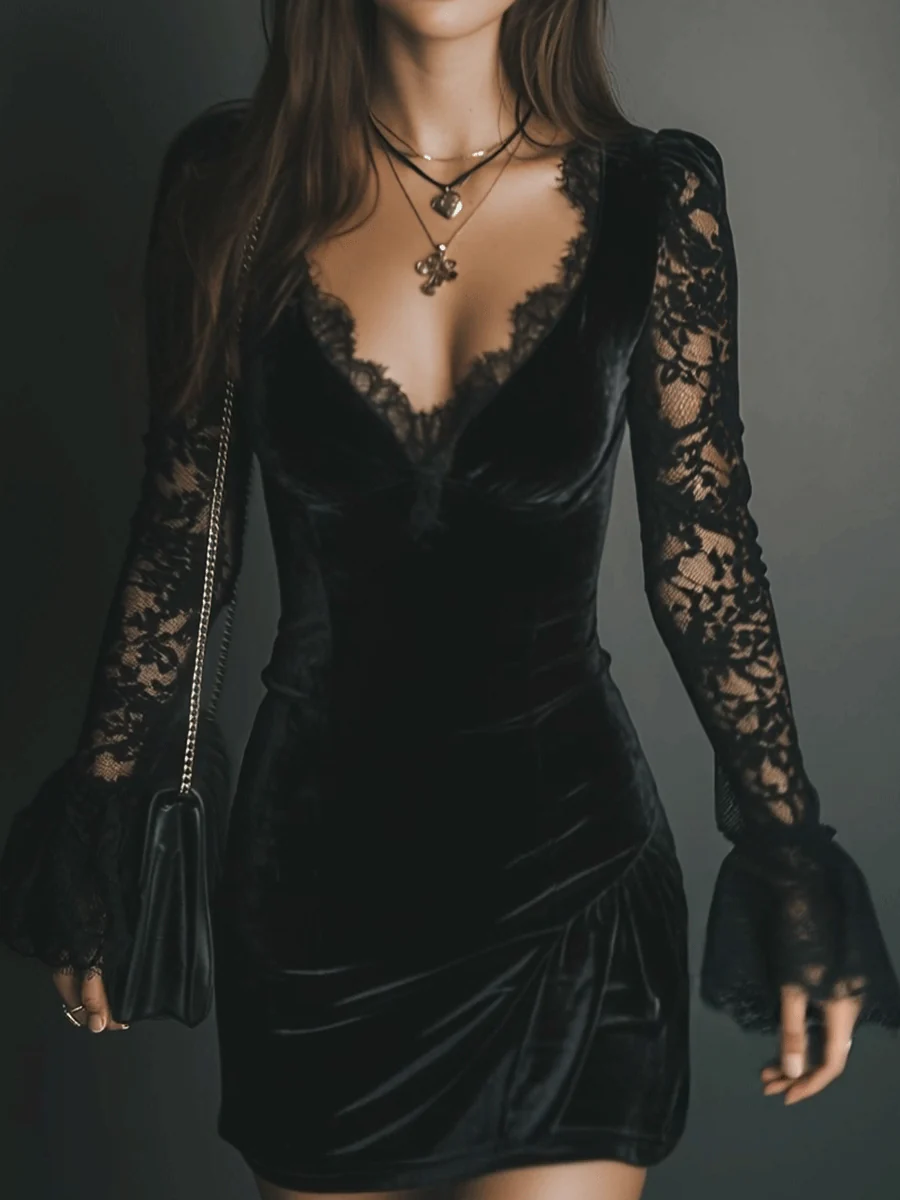 Mira Flared Sleeve Mini Dress