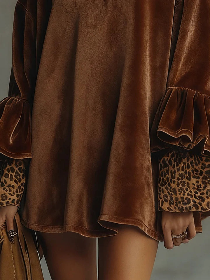 Rhea Flounce Sleeve Mini Dress
