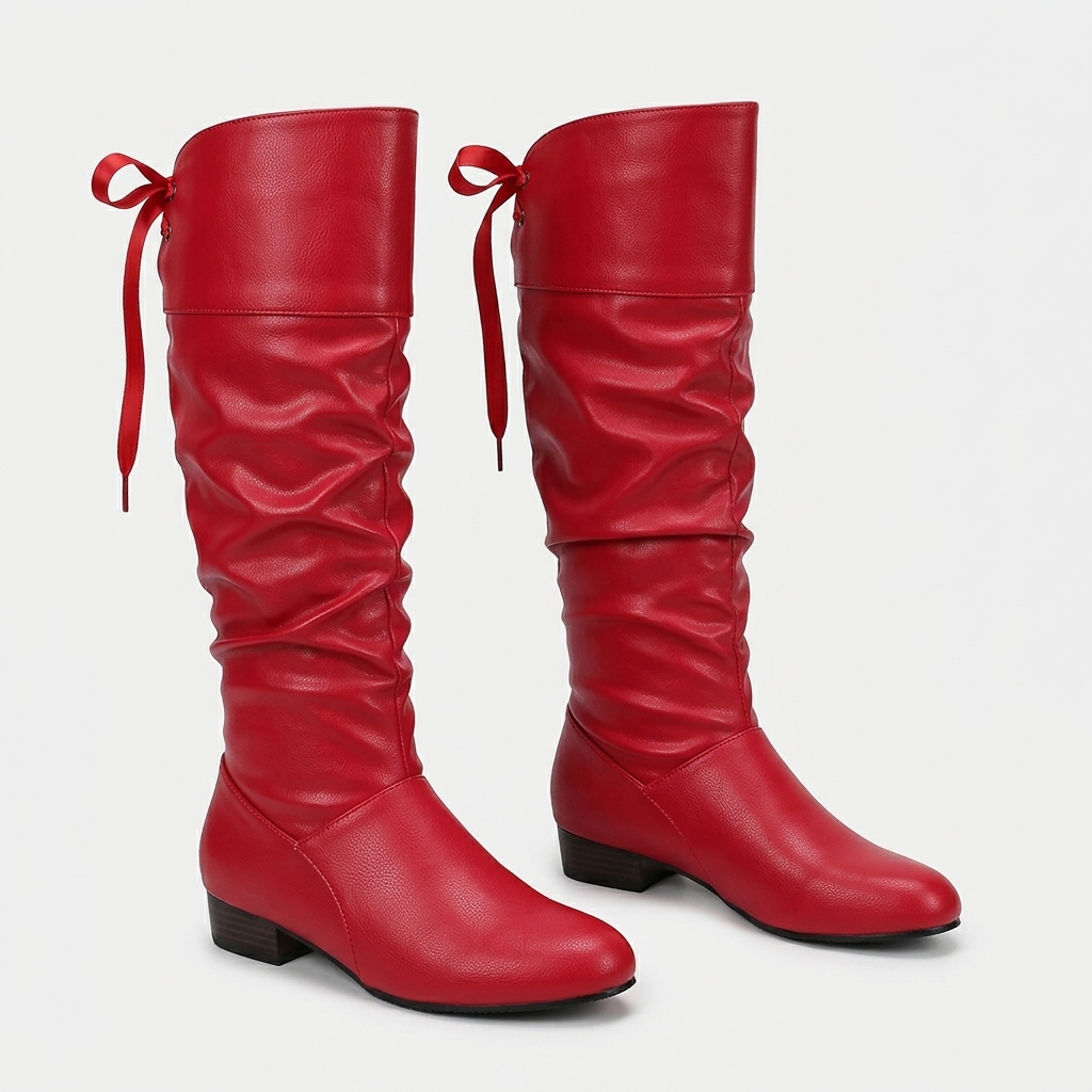 Walker Ribbon-Tie Slouch Boot