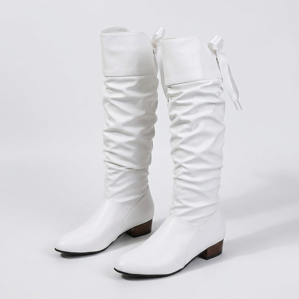 Walker Ribbon-Tie Slouch Boot