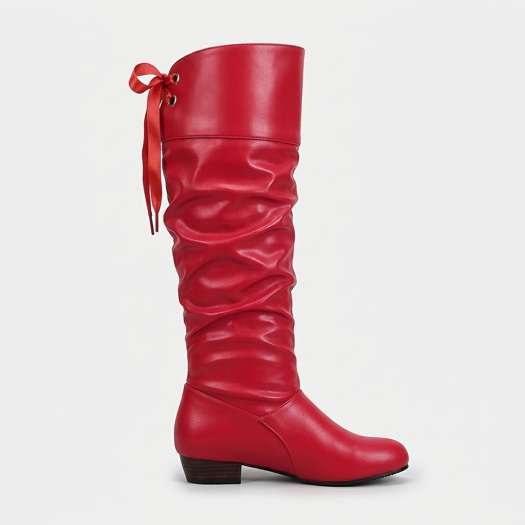 Walker Ribbon-Tie Slouch Boot