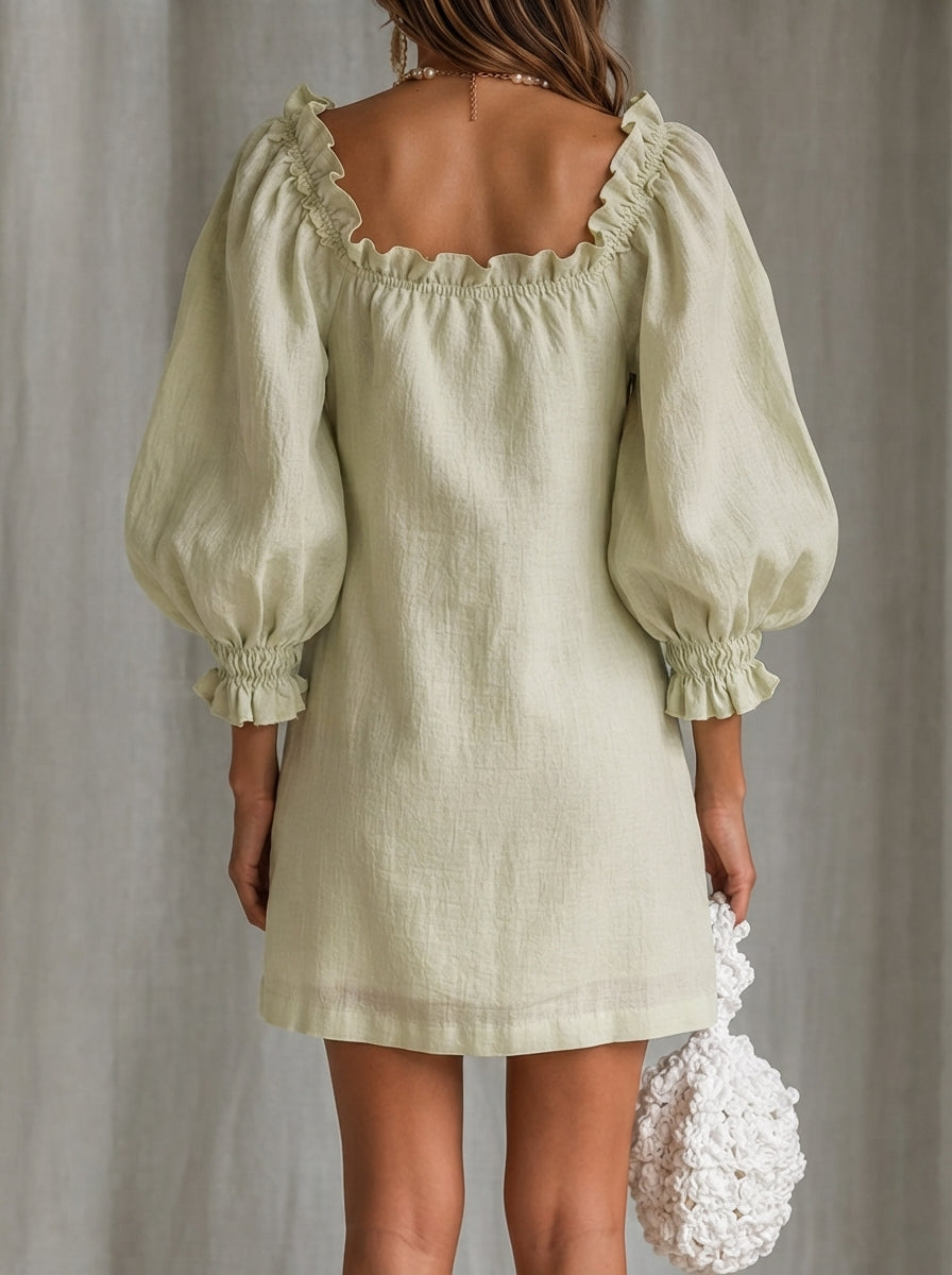 Colette Square-Neck Mini Dress