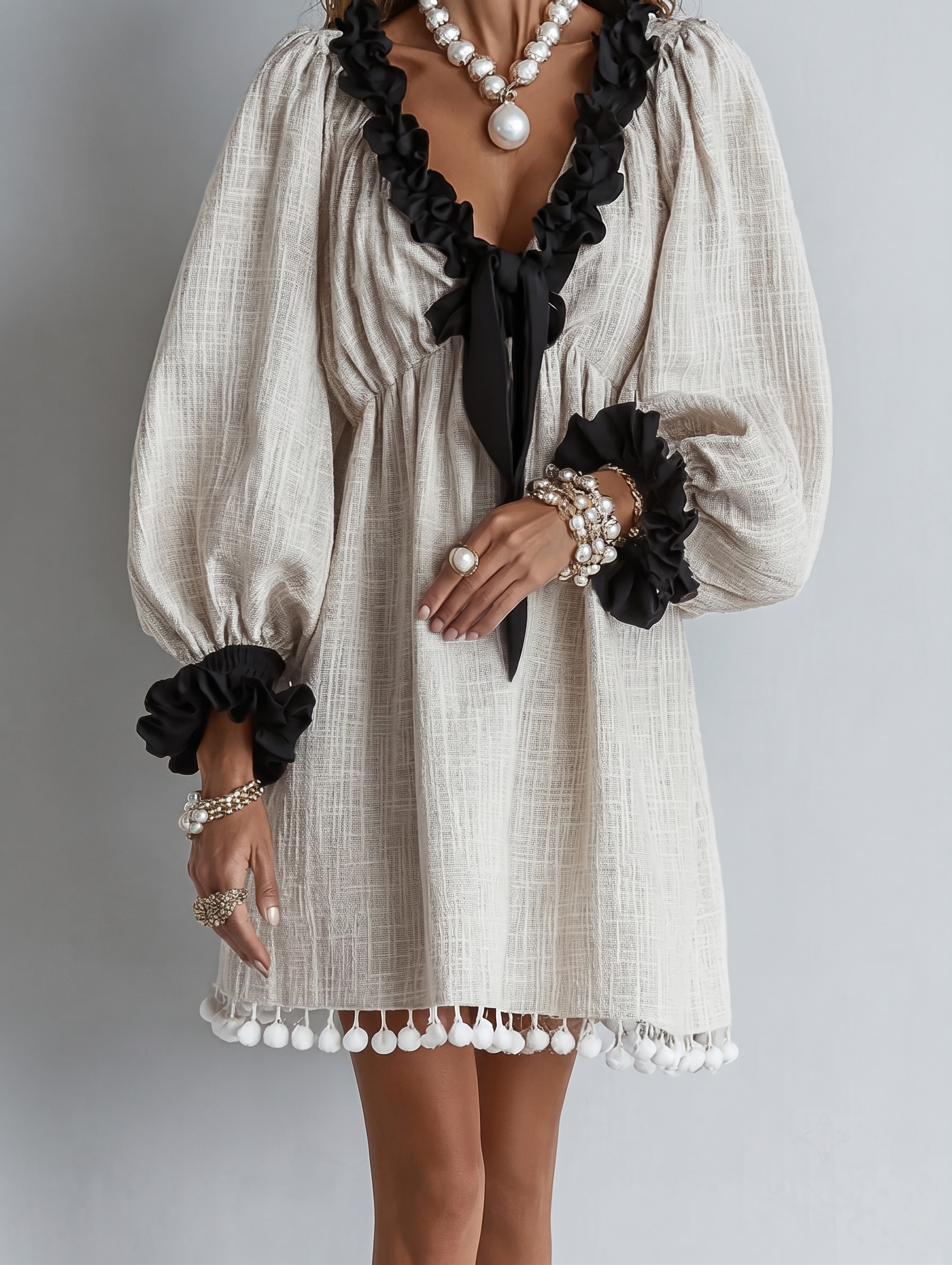 Aria Puff-Sleeve Mini Dress