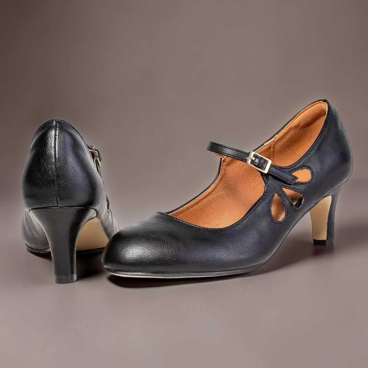 Odette | Classic Black Closed-Toe Office Pumps