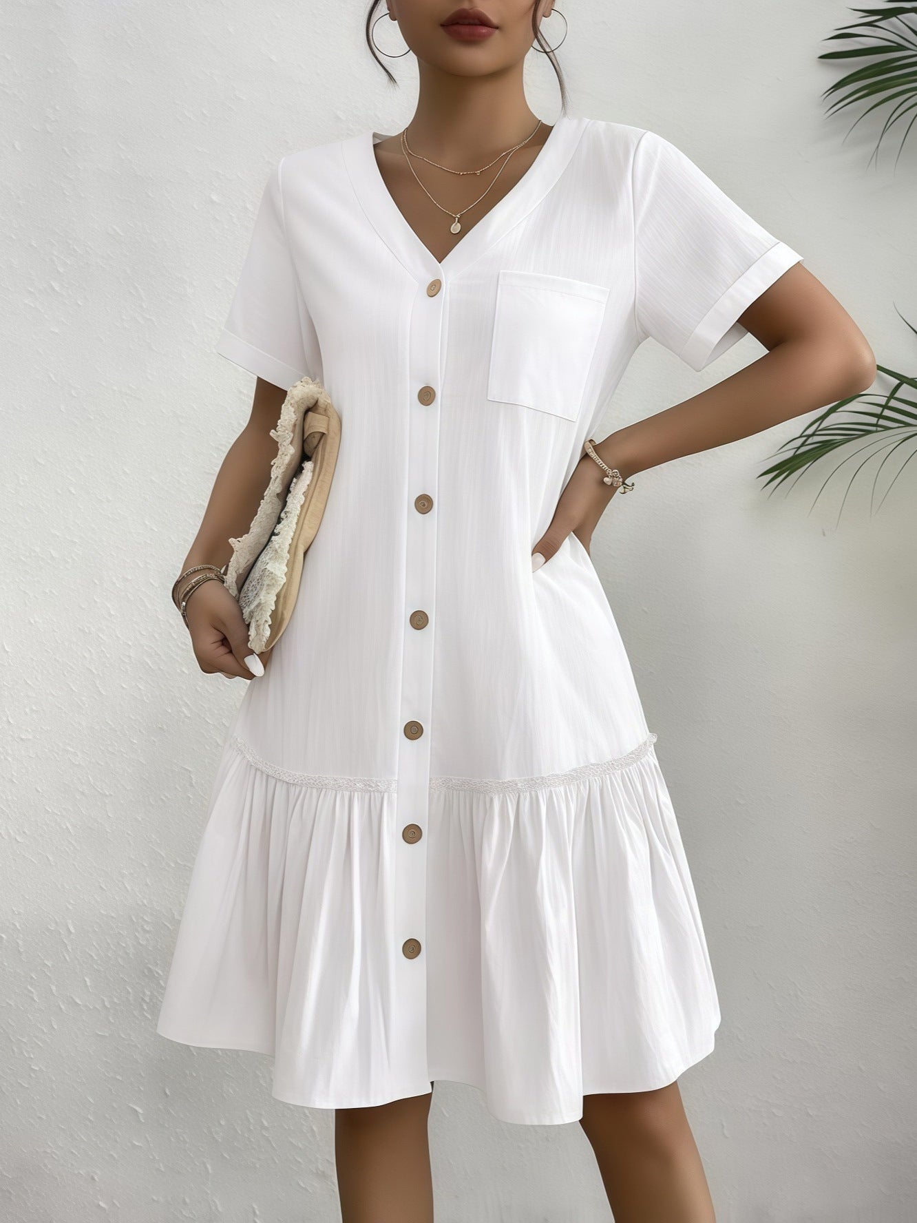 Tessa Relaxed Button-Front Dress