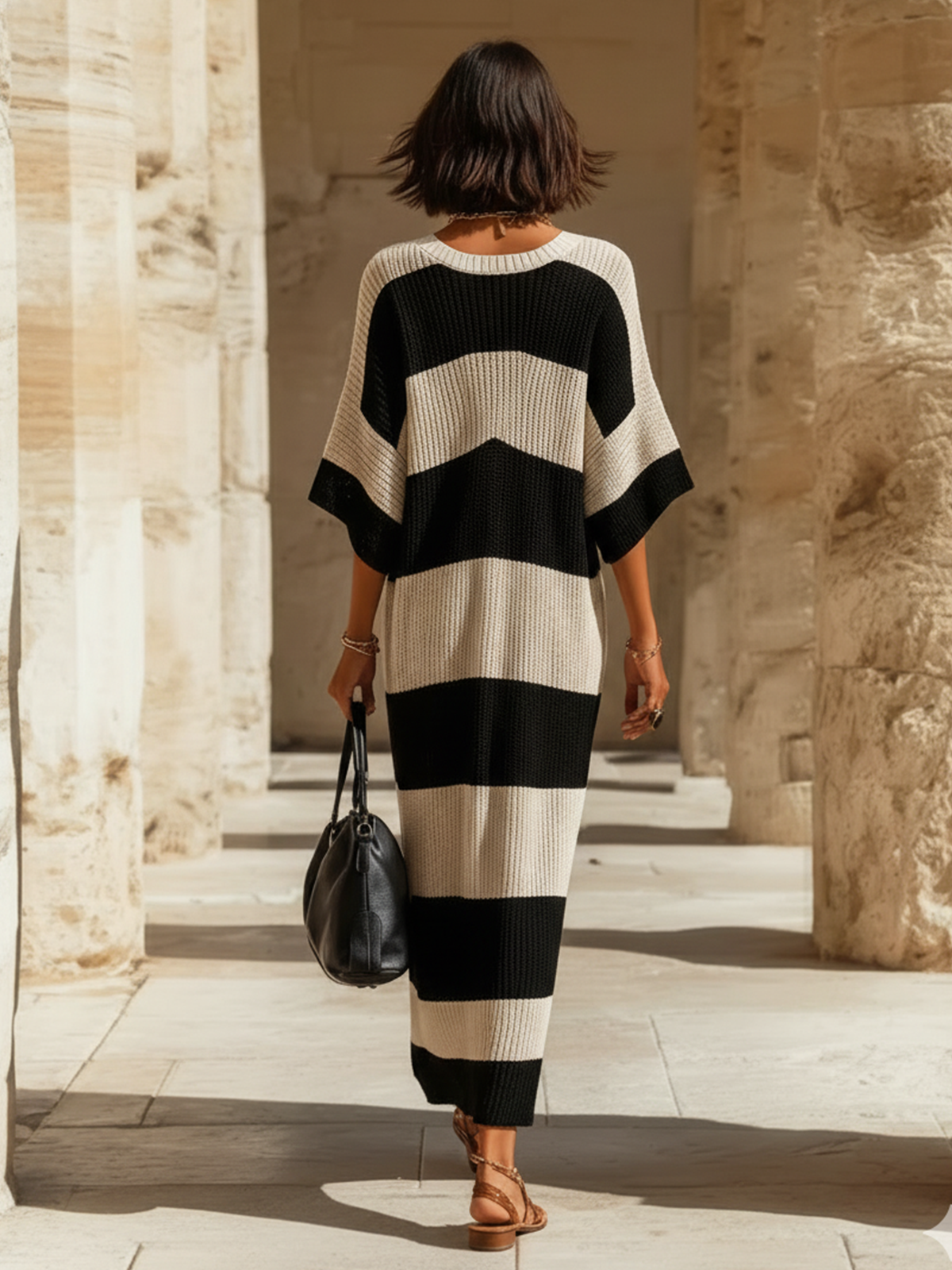 Gwendolen™ Striped Ribbed Maxi Dress
