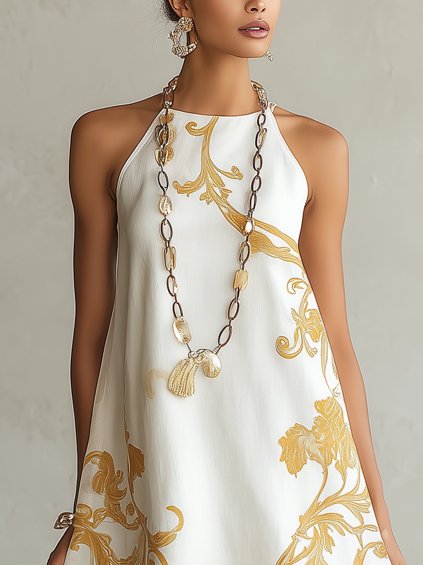 Maeve Golden Floral Mini Dress
