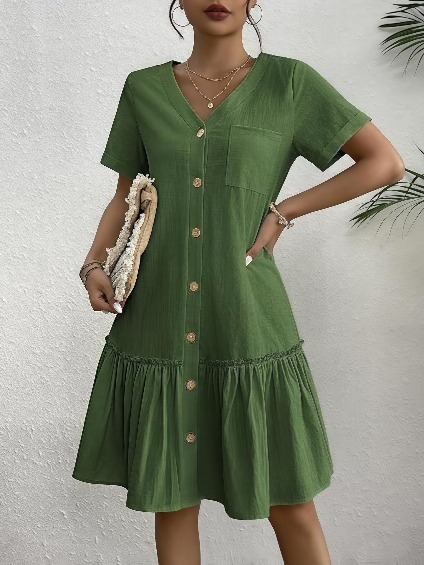 Tessa Relaxed Button-Front Dress
