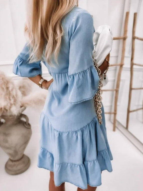 Mila A-Line Denim Dress