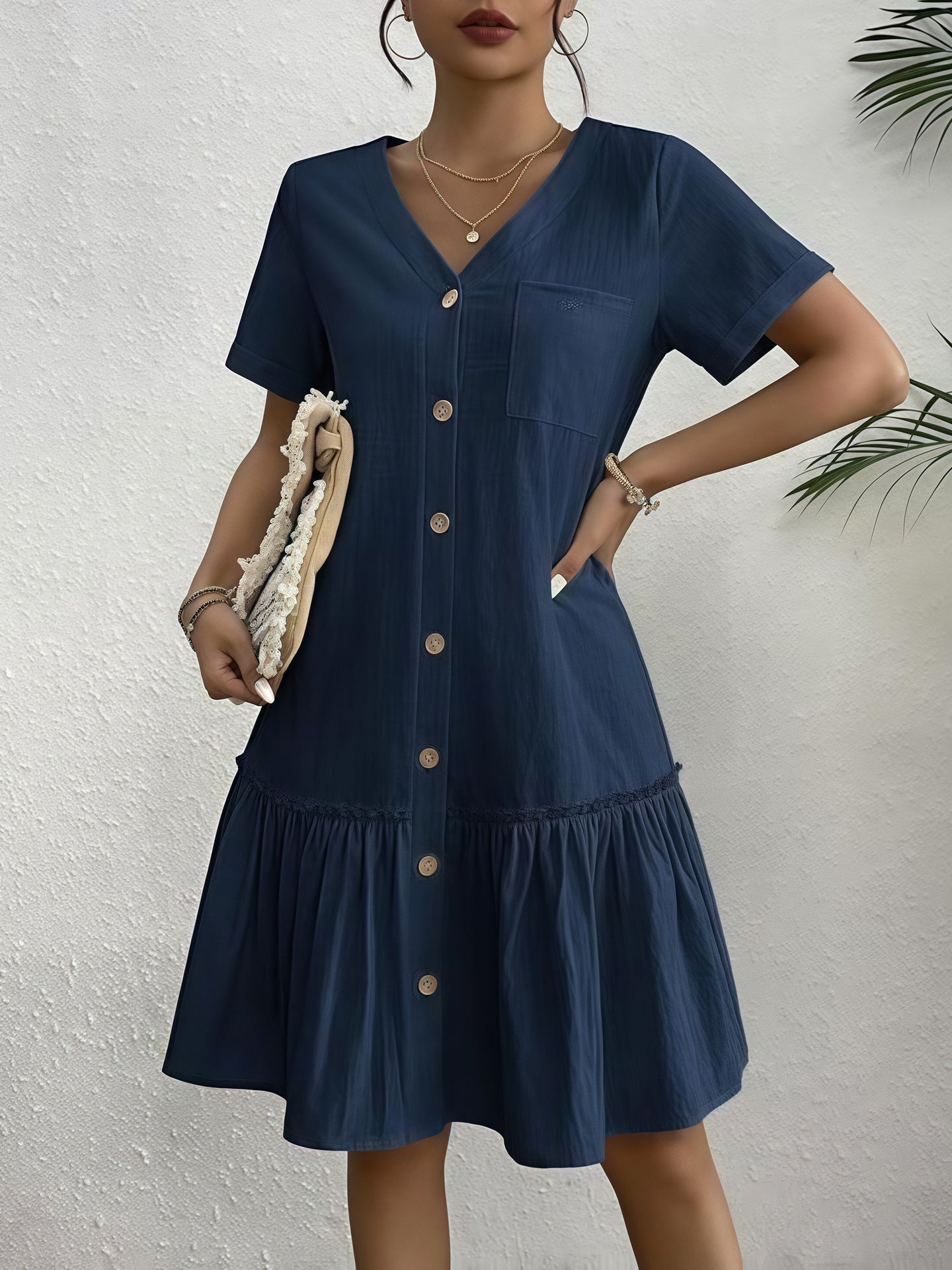 Tessa Relaxed Button-Front Dress