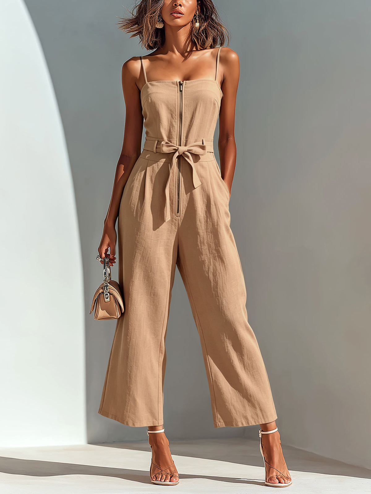 Estelle™ Tie-Waist Linen Jumpsuit