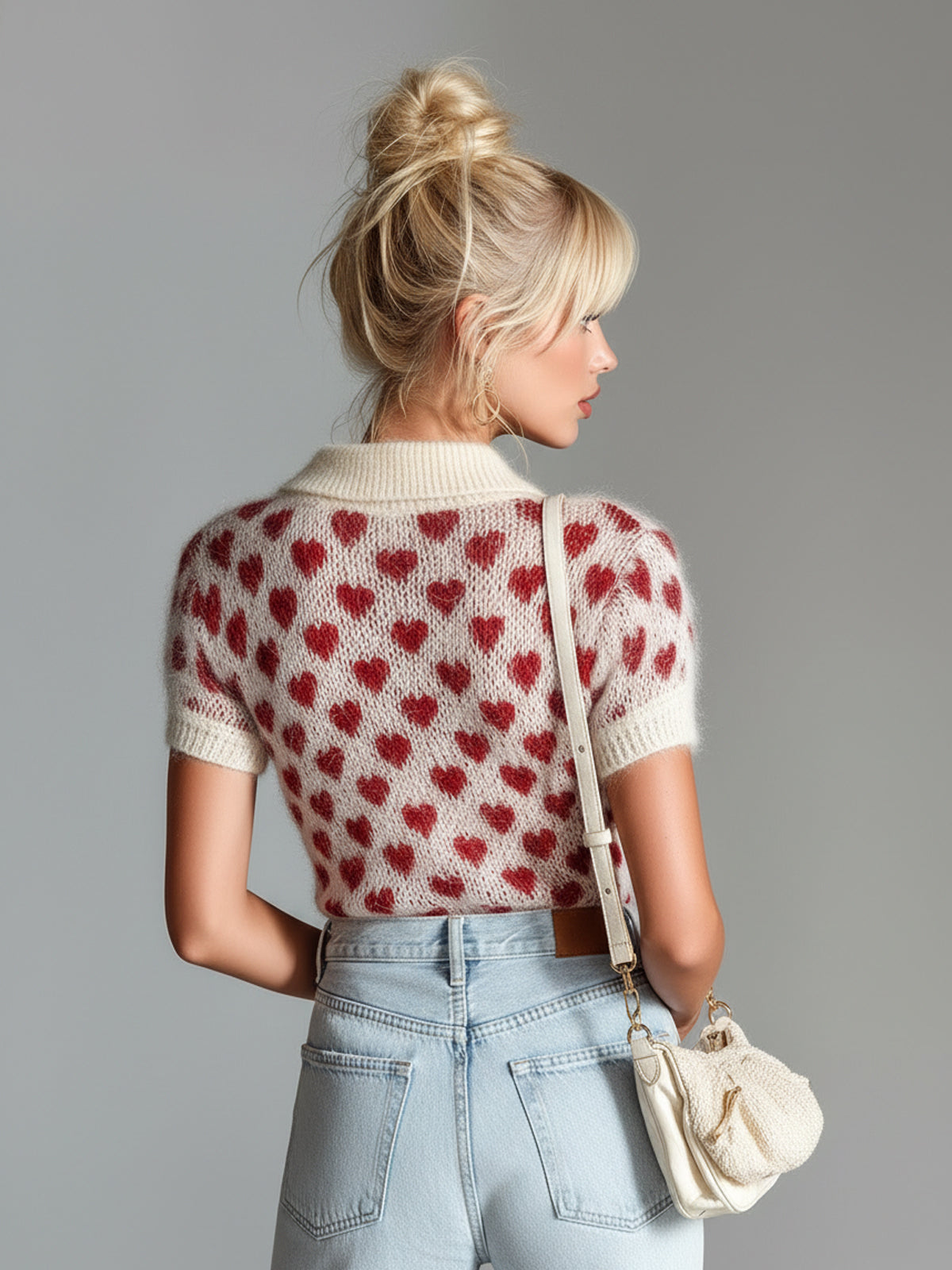 Lisette™ Heart Pattern Knit Sweater