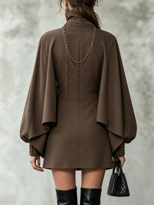 Esme Cape-Back Mini Dress