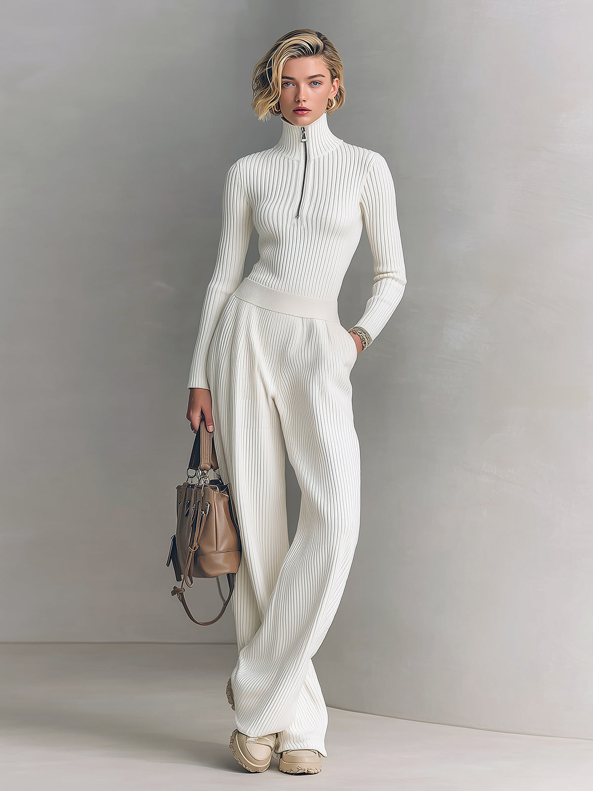 Katriona™ Mock Neck Knit Two-Piece Set