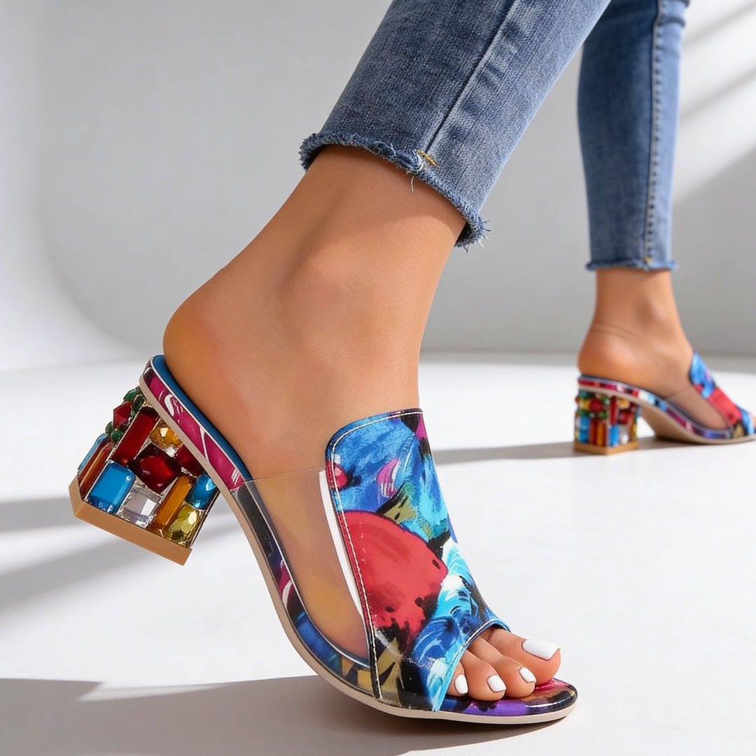 Margaux | Jewel Heel Slides