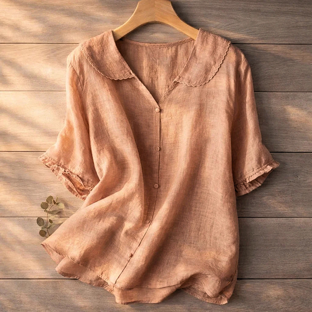 PETAL LINEN BLOUSE