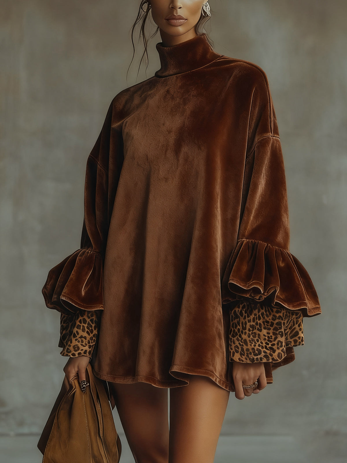 Rhea Flounce Sleeve Mini Dress