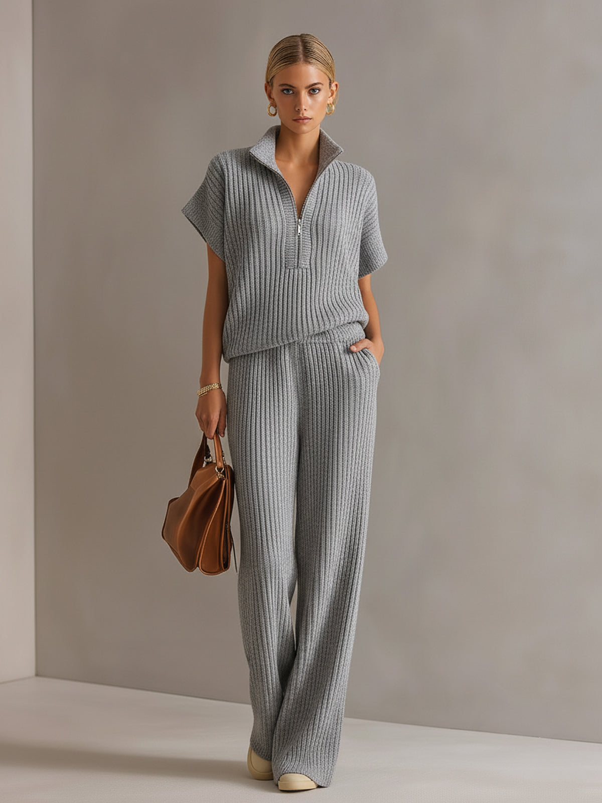 Brienne™ Zip Sweater Wide-Leg Set