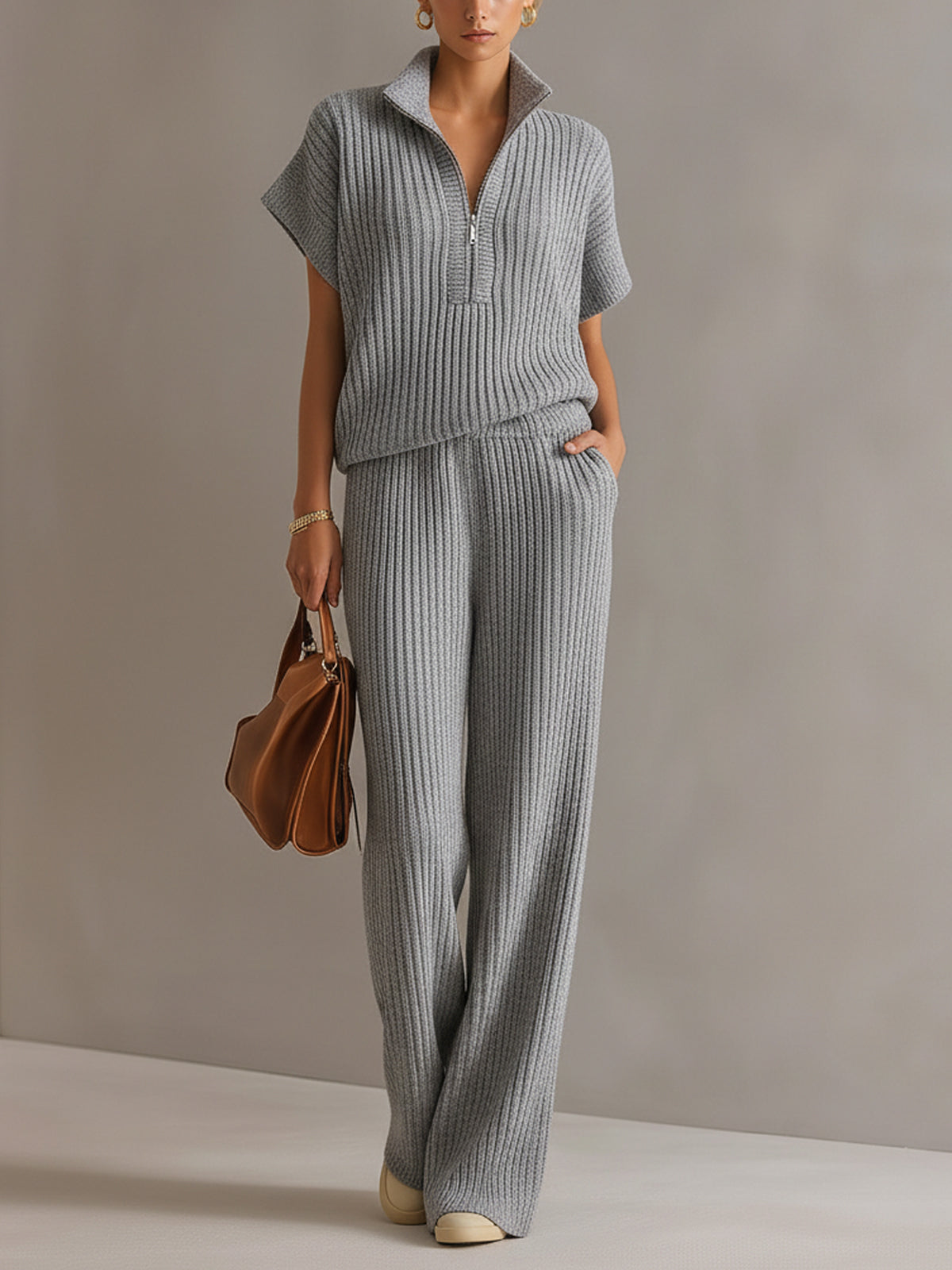 Brienne™ Zip Sweater Wide-Leg Set