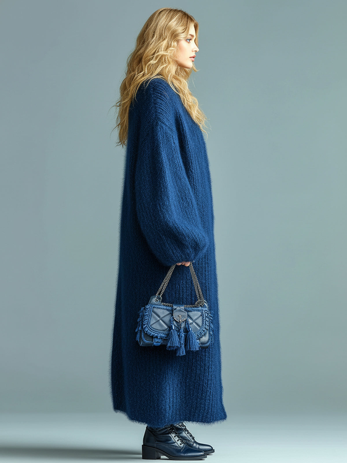 Nerissa™ Longline Fuzzy Cardigan