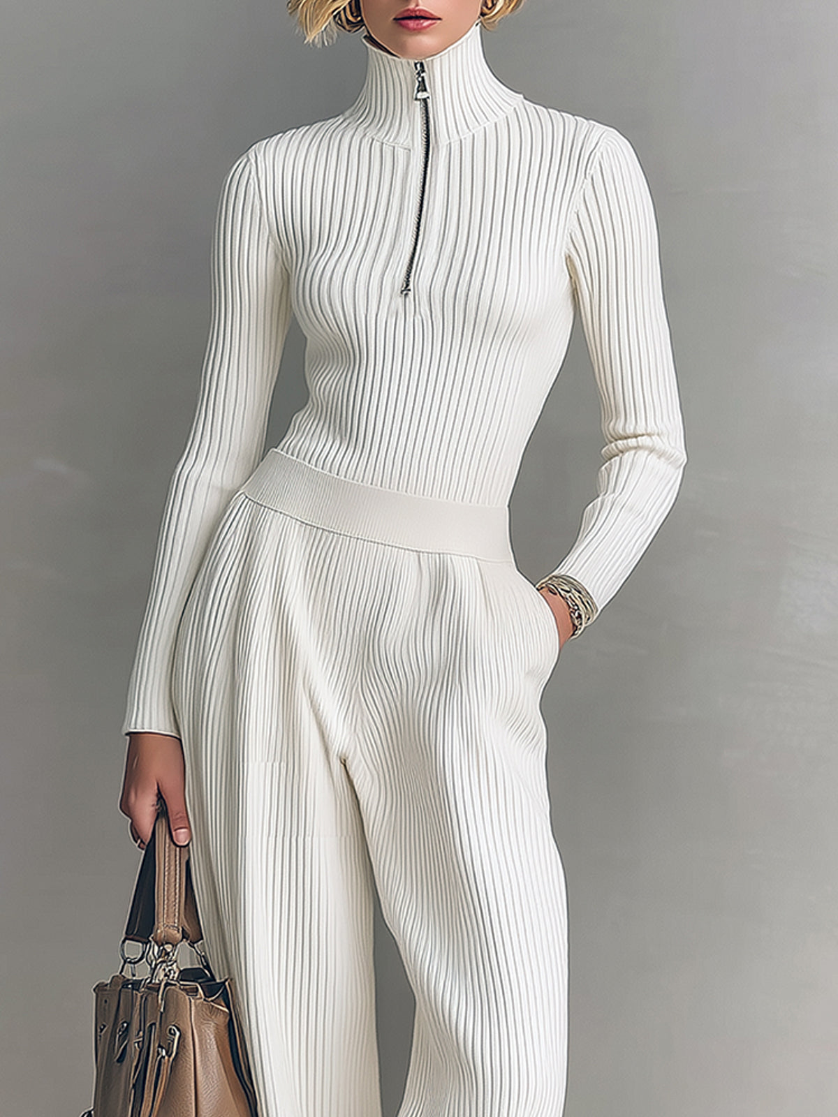 Katriona™ Mock Neck Knit Two-Piece Set