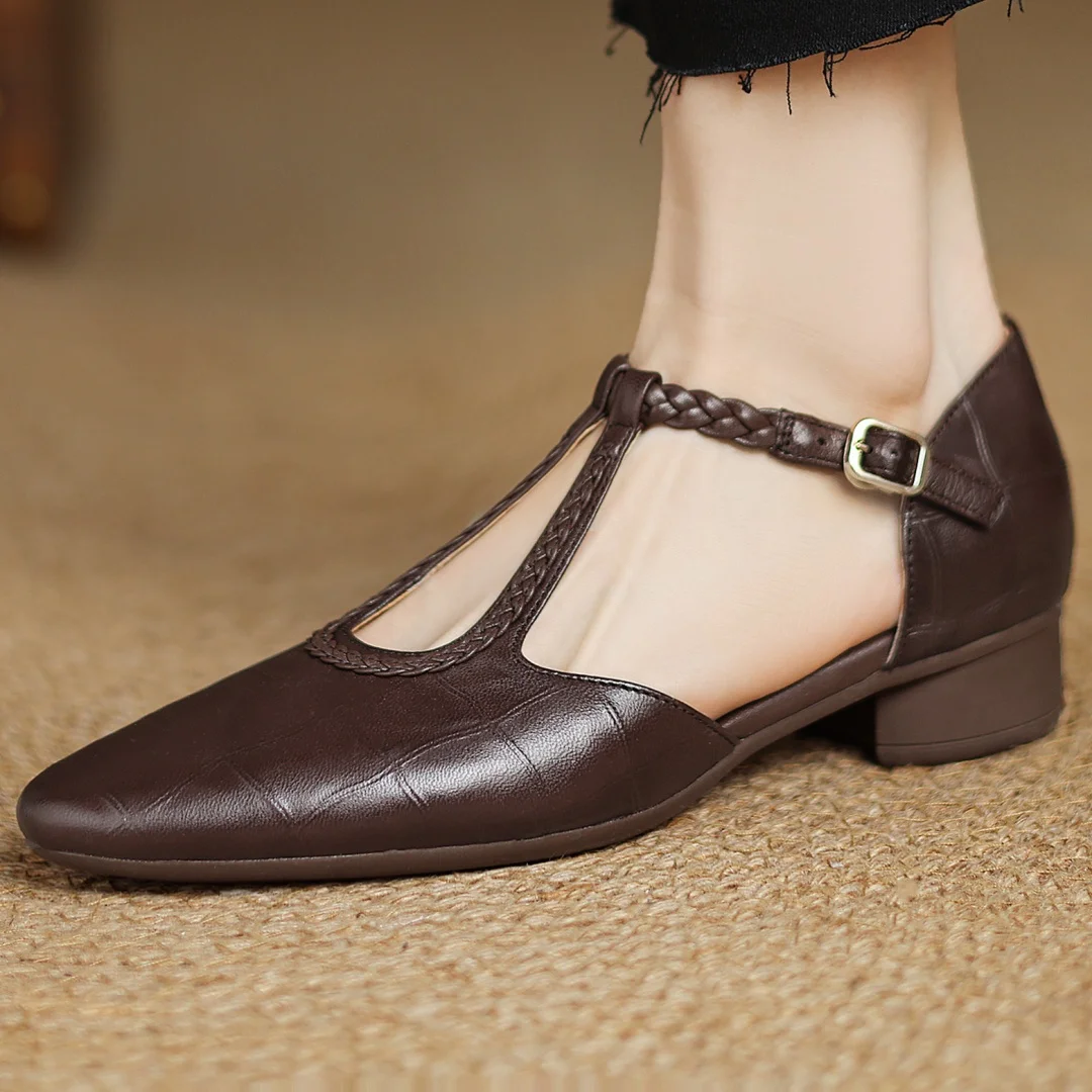 Vivian | Leather Mary Janes