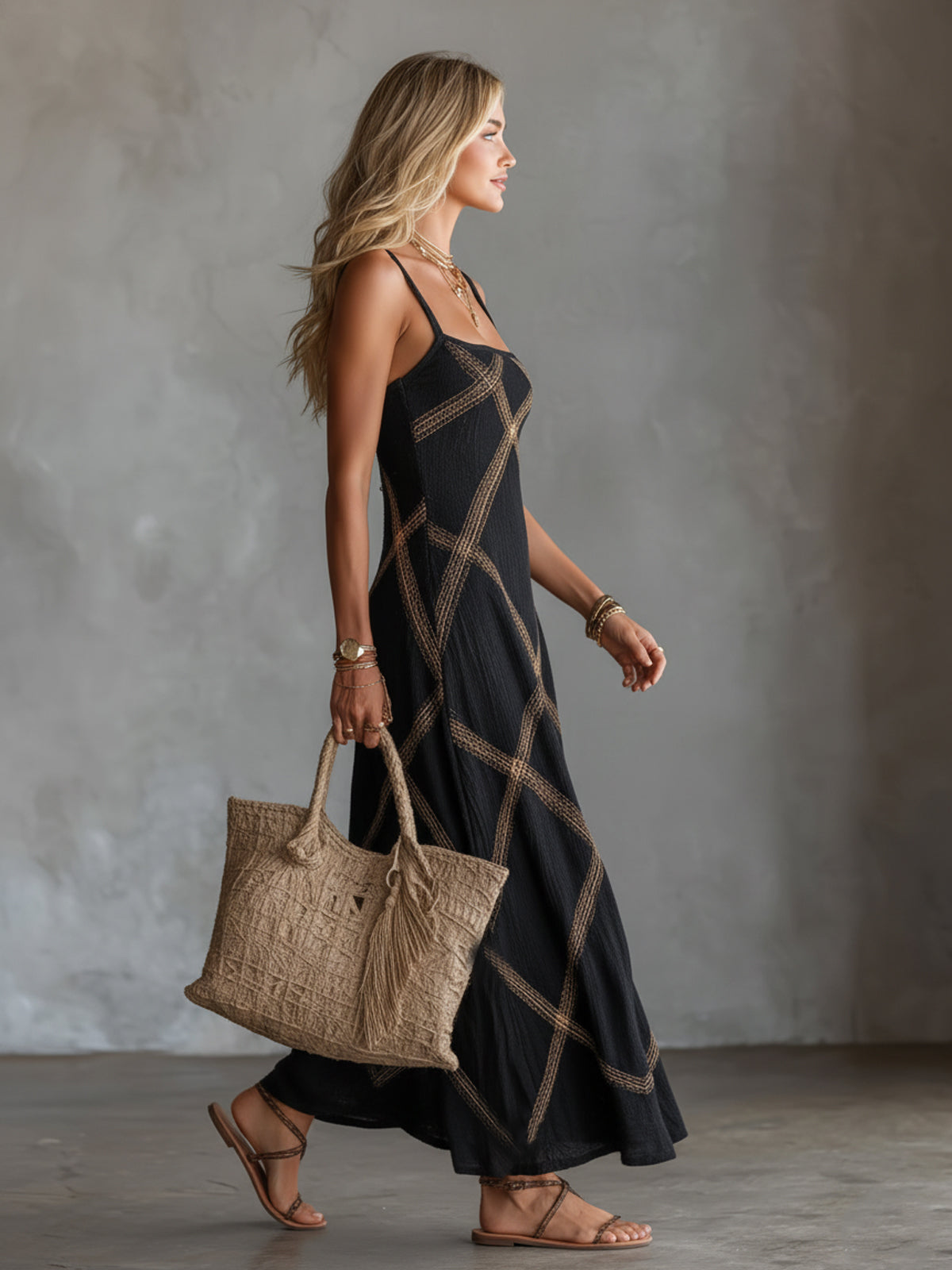Danae™ Geometric Print Maxi Dress