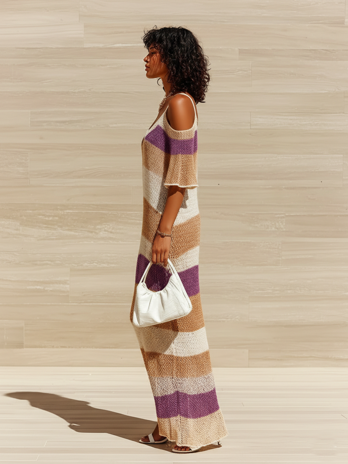 Leonie™ Rainbow Stripe Maxi Dress