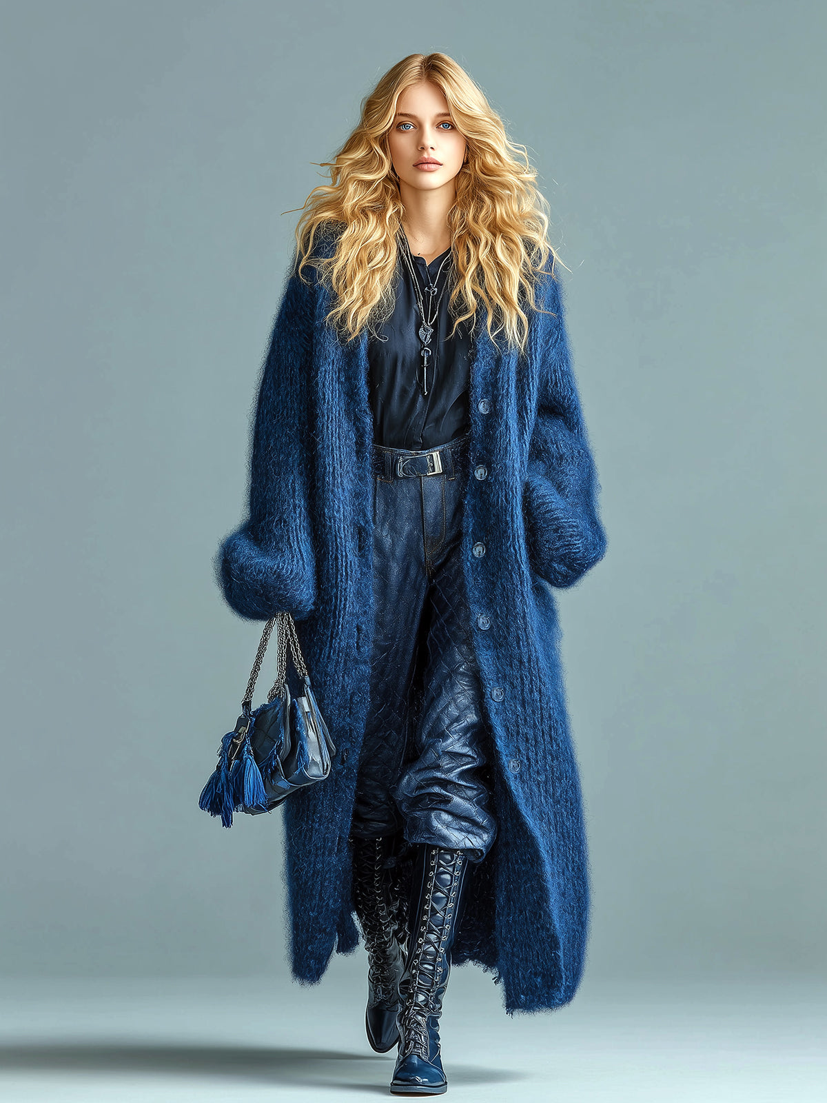 Nerissa™ Longline Fuzzy Cardigan