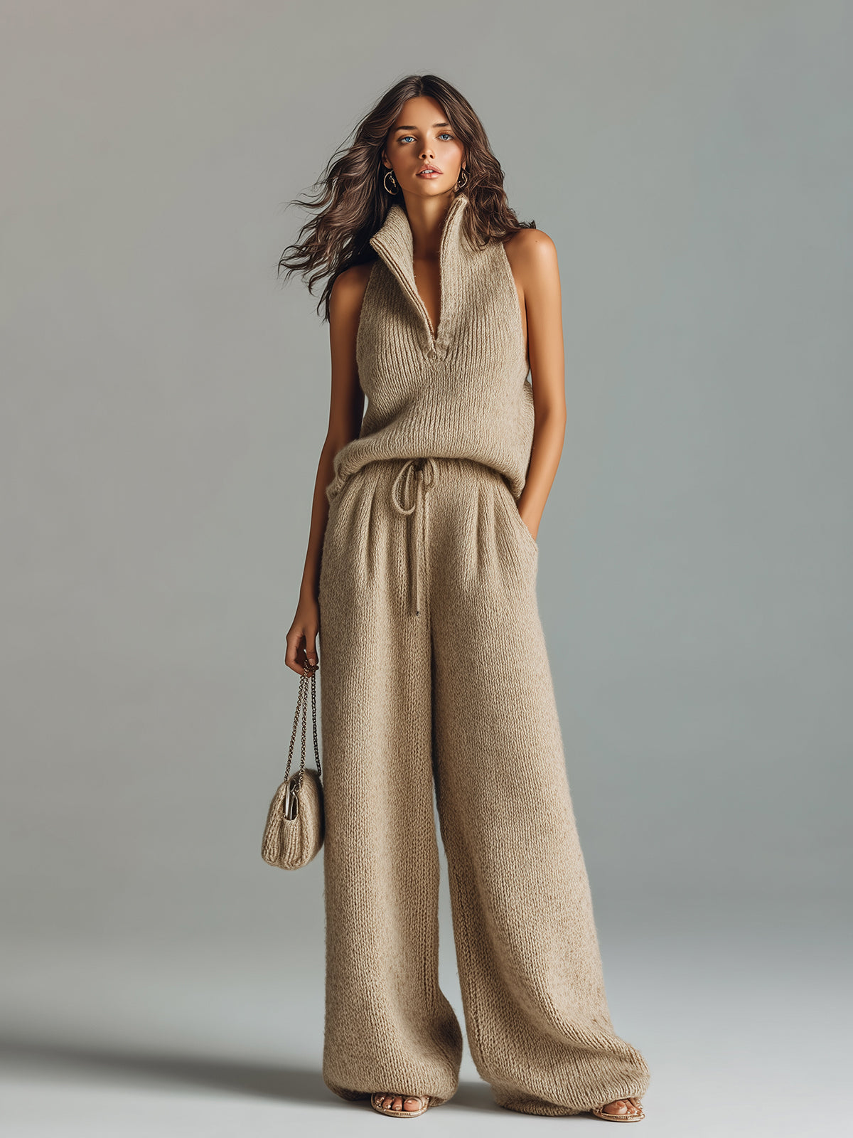 Maelle™ Sleeveless Ribbed Two-Piece Set