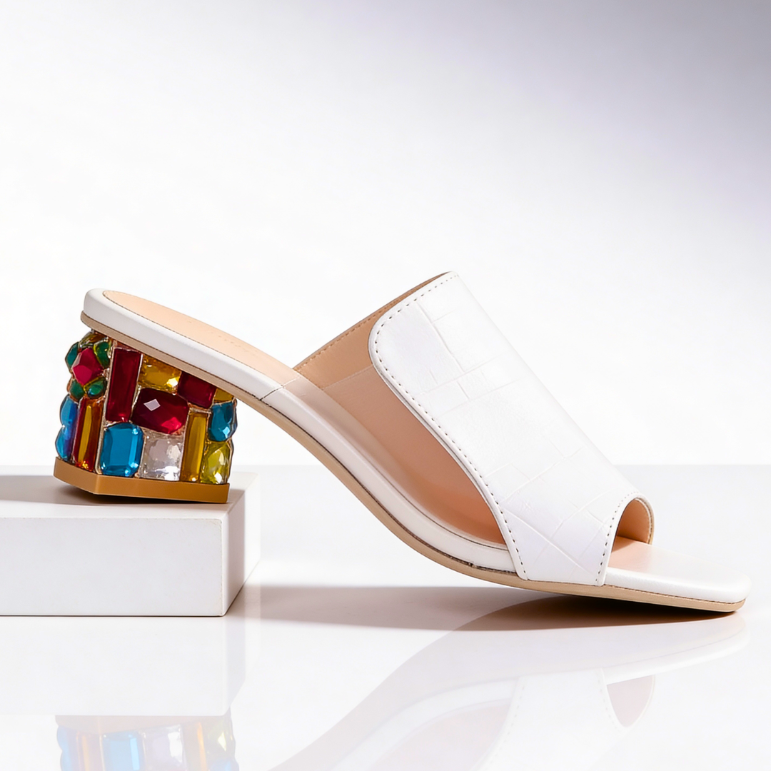 Margaux | Jewel Heel Slides