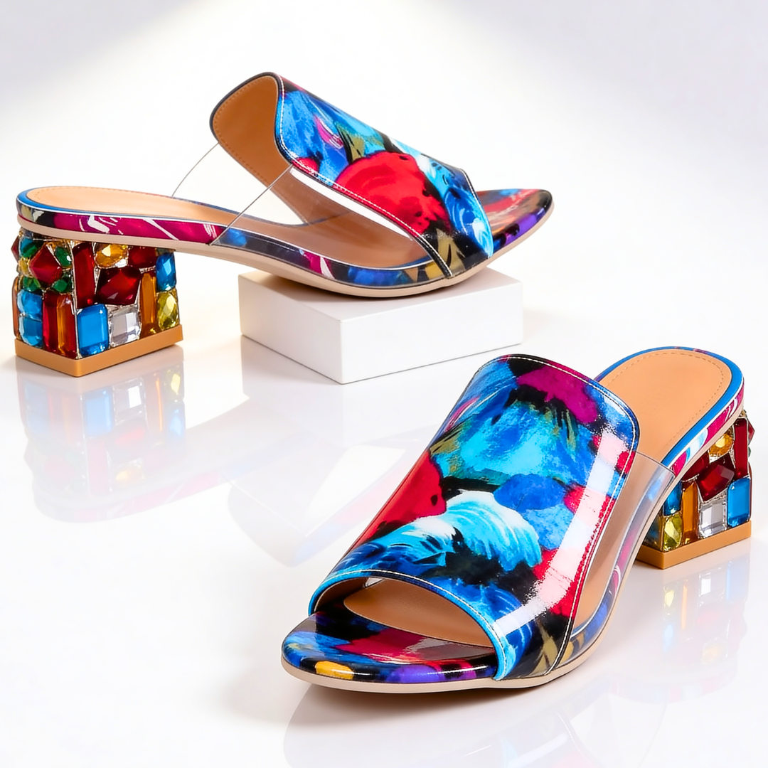 Margaux | Jewel Heel Slides