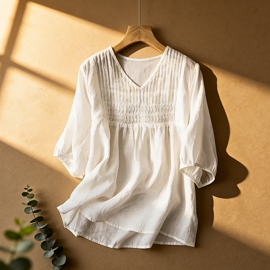 MIRA LINEN BLOUSE